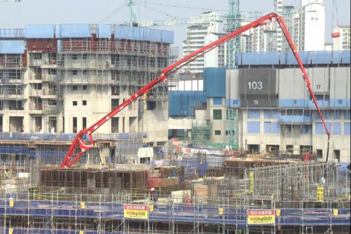 An apartment construction site