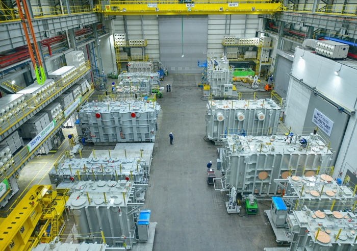 HD　Hyundai　Electric’s　transformer　factory　in　South　Korea　(File　photo)