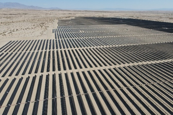 The 50-megawatt solar power plant built by Hanwha Q Cells in San Diego, California