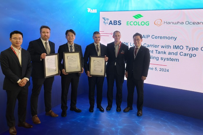 Hanwha　Ocean　gets　approval　for　LCO2　carrier　from　ABS　