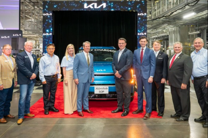 The 2025 Kia EV9 is the first electric vehicle assembled at Kia’s West Point facilityin the US state of Georgia (Courtesy of Kia)