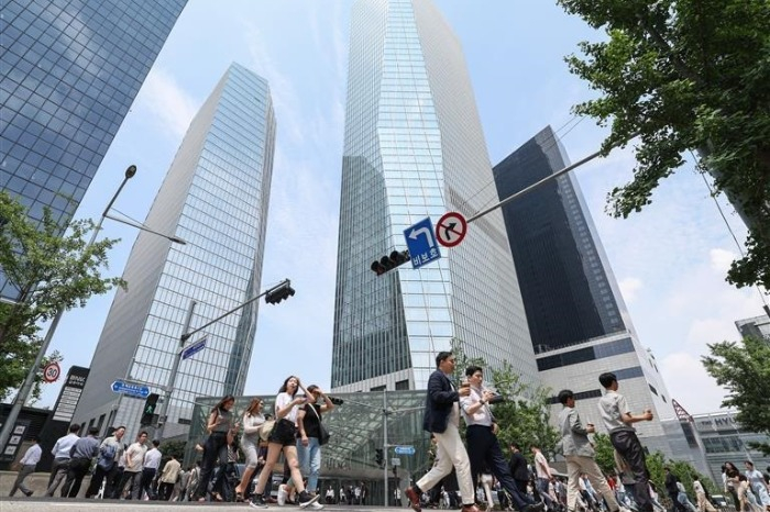 Yeouido　financial　district　in　Seoul