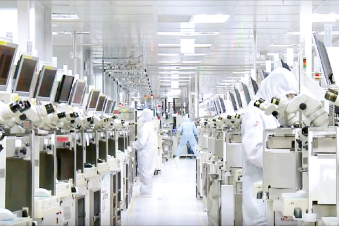 An SK Hynix semiconductor packaging line (Courtesy of SK Hynix)