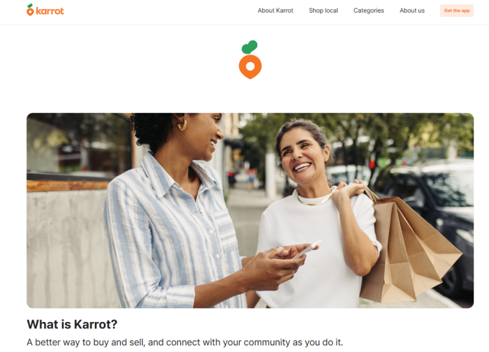 Screenshot captured from the Karrot (Danggeun Market) Canada website