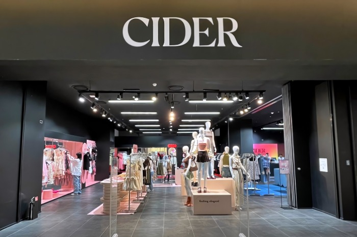 A pop-up store of Cider, a women's fashion brand, within Lotte World Mall in Jamsil, Seoul