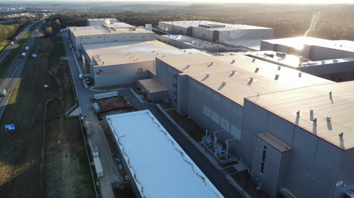 SK　On’s　battery　plant　in　the　US　state　of　Georgia　(File　photo　by　SK　On)