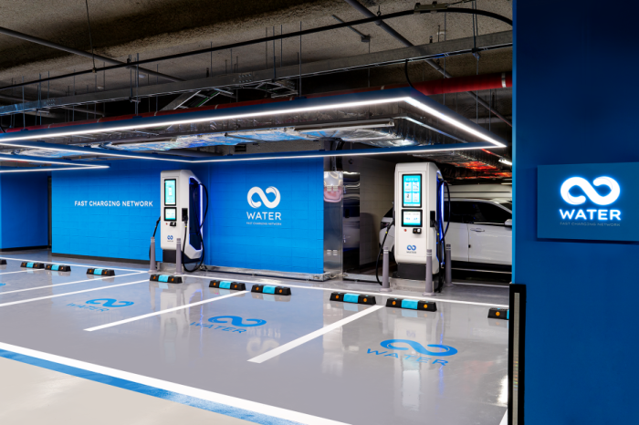 EV chargers operated by Water (File photo by Brite Energy Partners)