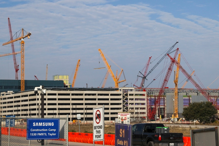 Samsung　Electronics　semiconductor　complex　under　construction　in　Taylor,　Texas　(File　photo　by　EPA/Yonhap)