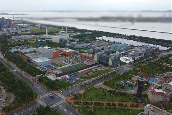 A　bird's-eye　view　of　Celltrion's　Songdo　campus　in　Incheon,　South　Korea