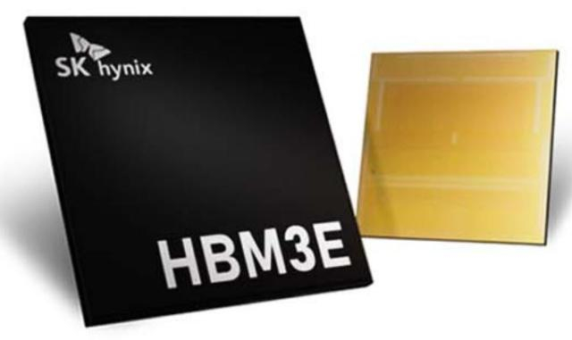 SK Hynix's HBM3E, the extended version of the HBM3 DRAM chip