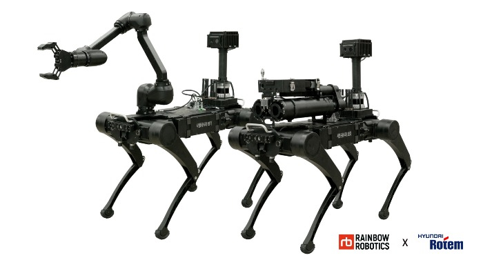 Counter-terrorism　robots　jointly　developed　by　Rainbow　Robotics　and　Hyundai　Rotem　(Courtesy　of　Rainbow　Robotics)