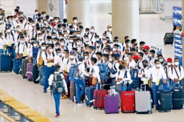 Migrant workers at Incheon International Airport