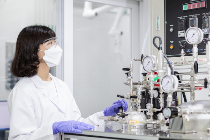 Researcher at a SK Specialty laboratory (File photo, courtesy of SK)