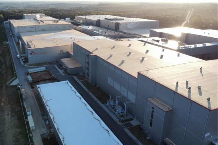 SK　On’s　battery　plant　in　the　US　state　of　Georgia　(Courtesy　of　SK　On)
