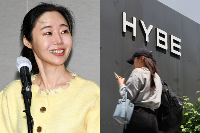 Former ADOR CEO Min Hee-jin (left)
