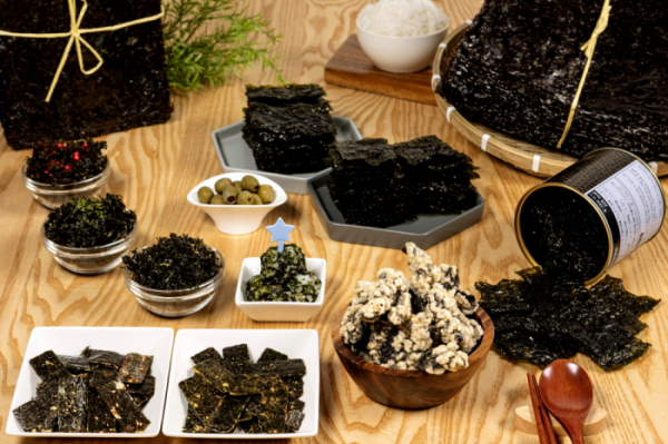 Dried seaweed, known as gim or kim in Korea