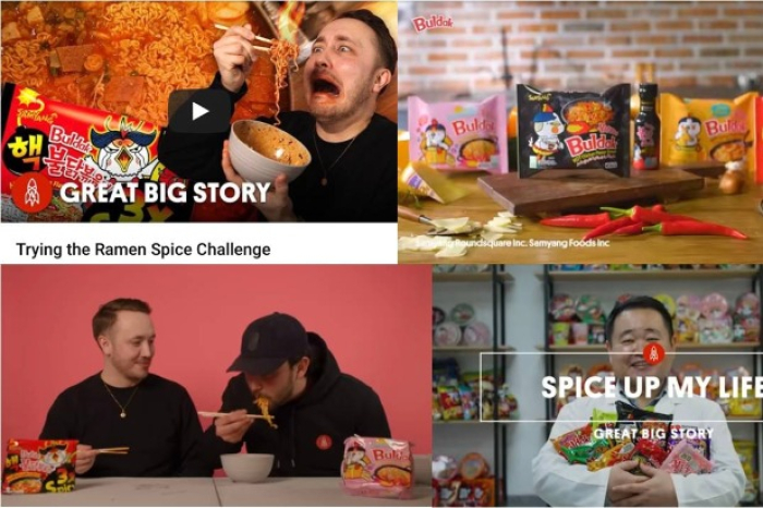 A UK YouTube channel with over 6 million subscribers features Korean noodles