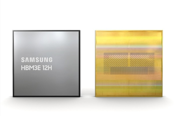 Samsung released the industry's first 36-gigabyte 12-layer HBM3E chips in February 2024 (Courtesy of Samsung Electronics)