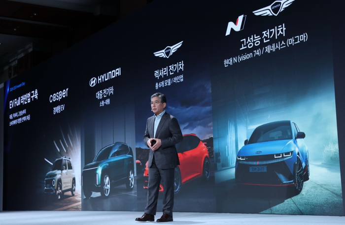 Hyundai Motor CEO Chang Jae-hoon unveils the company's new mid- to long-term strategy, the Hyundai Way, at its 2024 CEO Investor Day forum