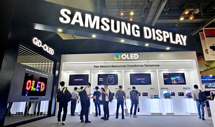 Samsung Display's booth at IMID 2023 exhibition