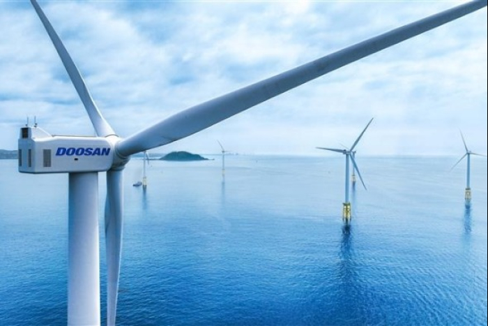 Doosan's　wind　turbines　offshore　Jeju　Island　(Courtesy　of　Doosan　Enerbility)
