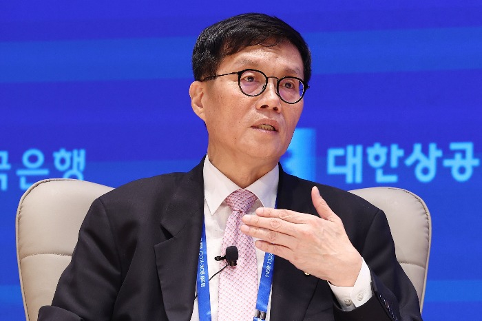 BOK Governor Rhee Chang-yong at the third BOK-KCCI seminar in Seoul on Sept. 27, 2024 (Courtesy of Yonhap)