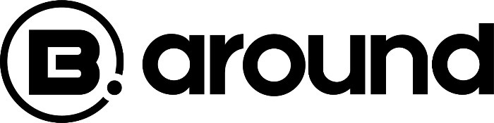 B.around company logo