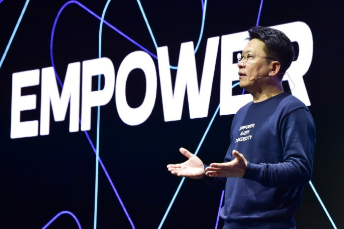 Kim Dong-myung, LG Energy Solution CEO, unveils the company's long-term business goal on Oct. 7, 2024 in Seoul (Courtesy of LG Energy Solution)