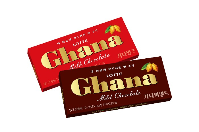 Lotte's signature chocolate bar Ghana Chocolate Original (Courtesy of Lotte Wellfood)