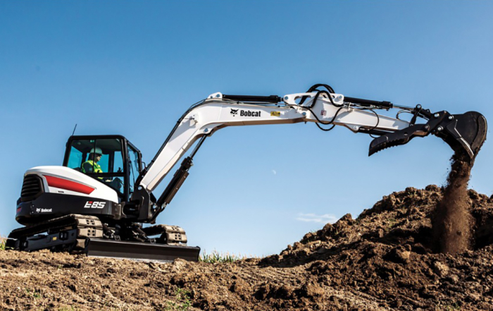 A Doosan Bobcat excavator