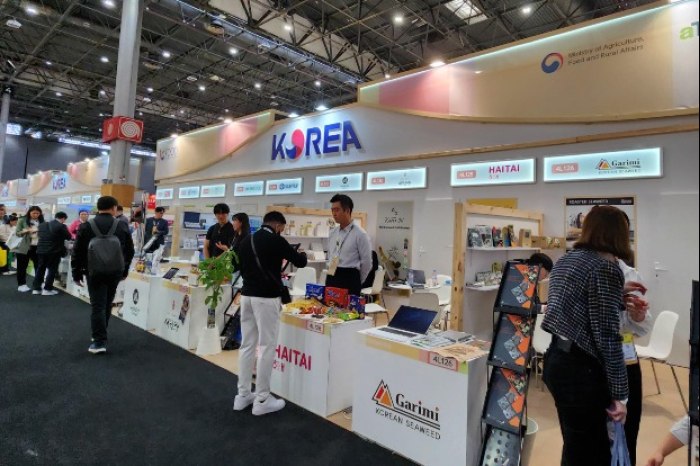 The Korea Pavillion set up in Paris-Nord Villepinte during SIAL Paris 2024 (Courtesy of Yonhap)