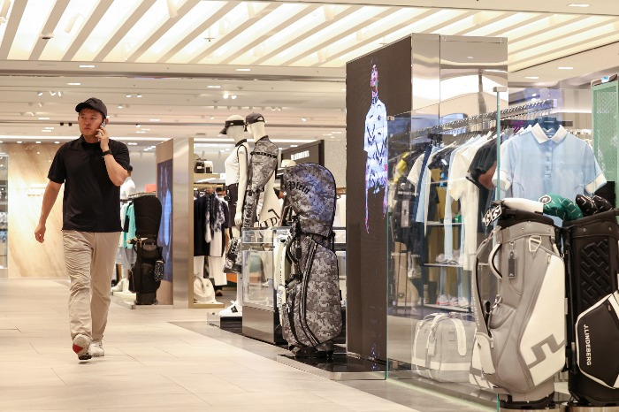 A golf wear shop inside Shinsegae Department Store Gangnam in Seoul