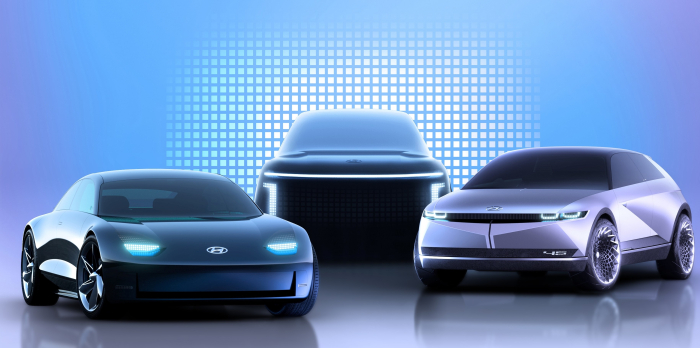 Hyundai's EV models (from left) IONIQ 6, IONIQ 7 and IONIQ 5