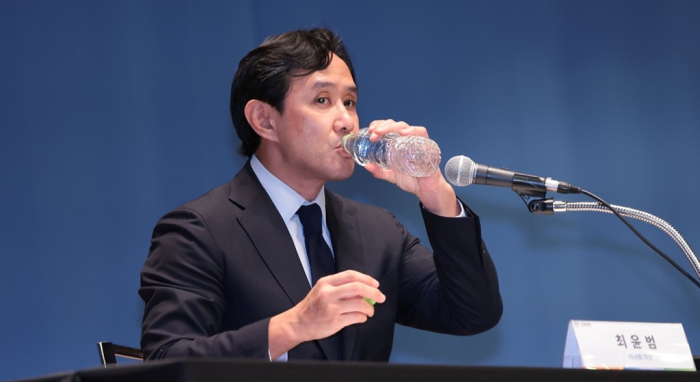Korea Zinc Chair Choi at a Nov. 13, 2024 press conference (Courtesy of Yonhap)