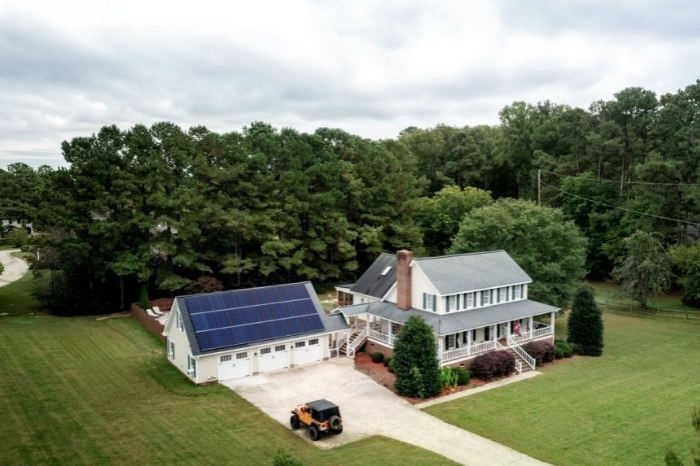 A US home equipped with Hanwha Q cells’ residential solar energy system