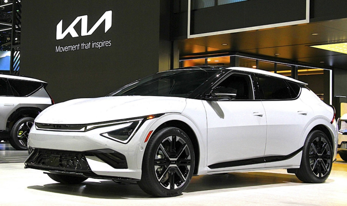 The Kia EV6 showcased at LA Auto Show 2024