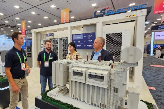 LS Electric's booth at the 2024 Renewable Energy Plus in California on Sept. 11, 2024 (Courtesy of Yonhap)