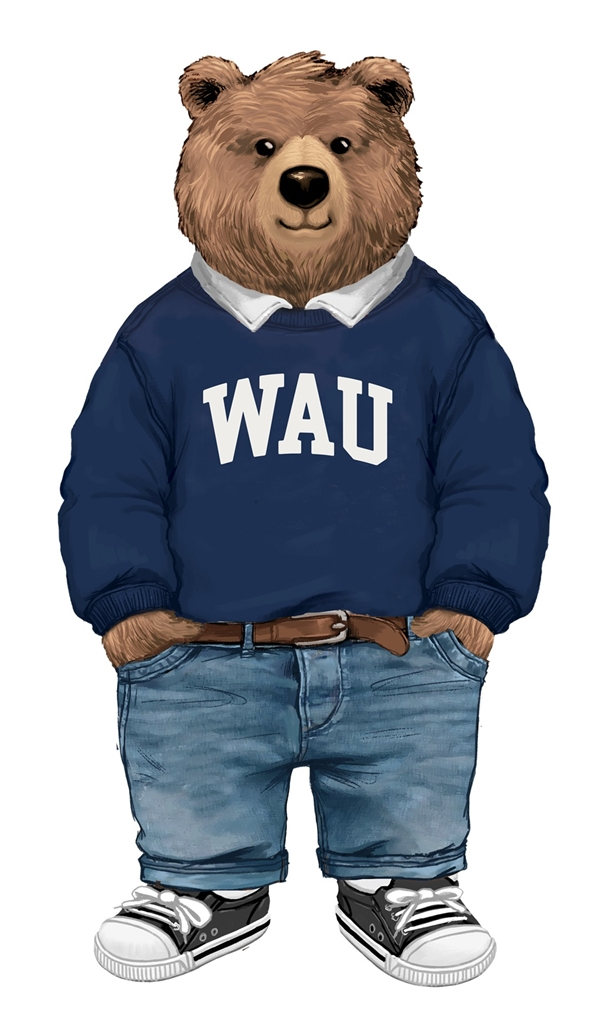 WHO.A.U's　signature　bear　mascot　Steve