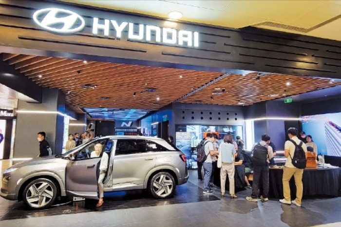 Hyundai Motor car at a dealership in Beijing, China