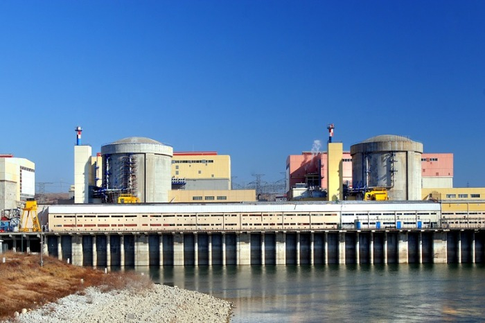 Unit 1 reactor (right) at Cernavoda Nuclear Power Plant in Romania
