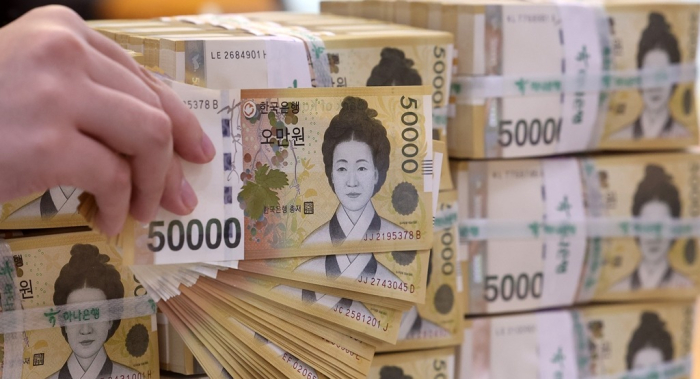 South Korean 50,000-won banknotes (File photo by News1)