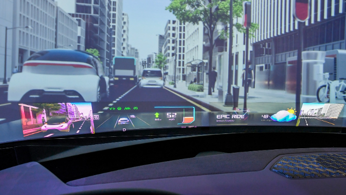 Hyundai　Mobis’　holographic　windshield　display　unveiled　at　CES　2025　(Courtesy　of　Hyundai　Mobis)
