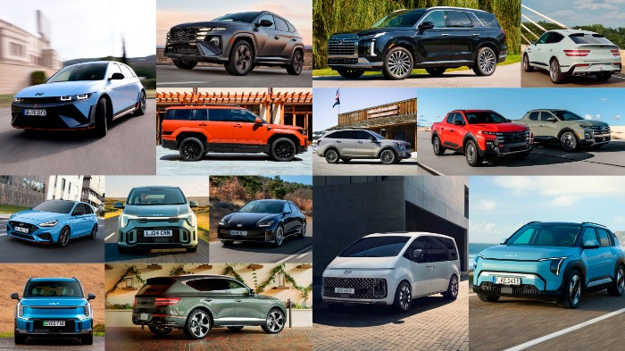 Hyundai,　Kia　and　Genesis　cars　(Courtesy　of　Hyundai　Motor) 