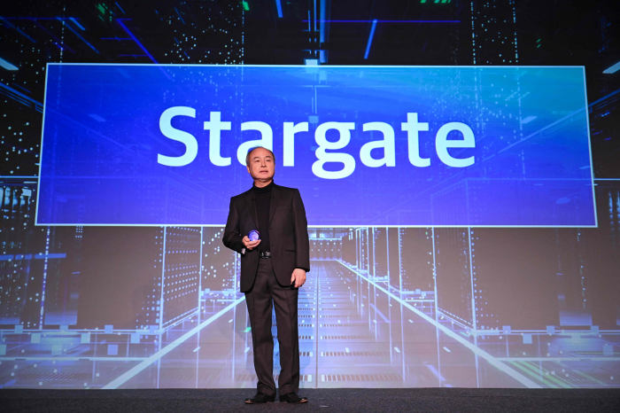 SoftBank　CEO　Masayoshi　Son　speaks　at　a　press　conference　in　Tokyo　on　Feb.　3,　2025　(Courtesy　of　Yonhap)
