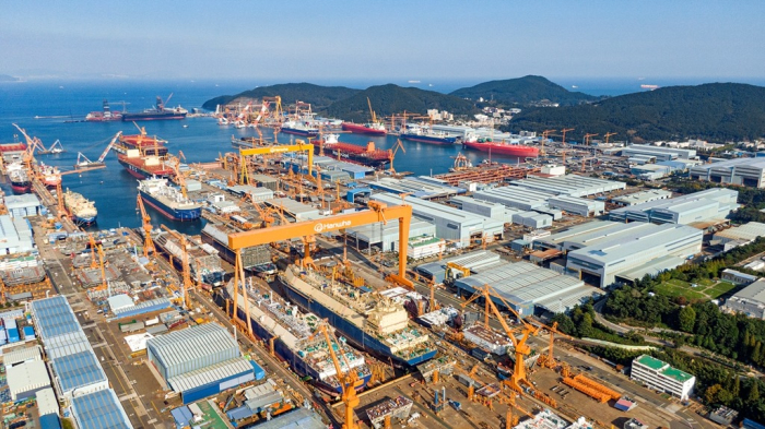 Hanwha Ocean’s shipyard in Geoje, South Korea (File photo by Hanwha Ocean)