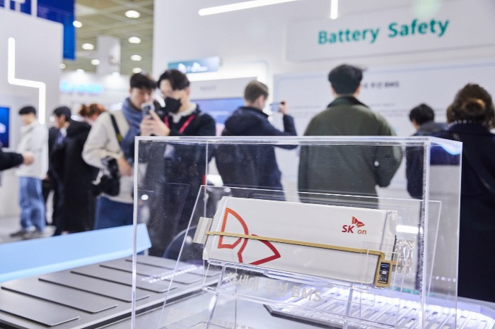 SK　On　battery　displayed　at　2025　Interbattery　held　in　Seoul　March　5-7,　2025　(Courtesy　of　SK　On)