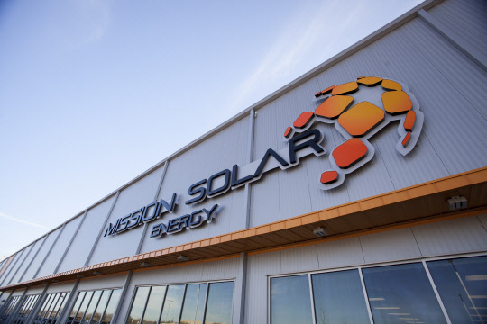 OCI's　US　solar　cell　subsidiary,　Mission　Solar　Energy