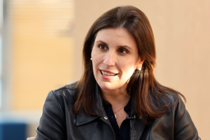 Katie Koch, chief executive of TCW, speaks during a recent interview with The Korea Economic Daily