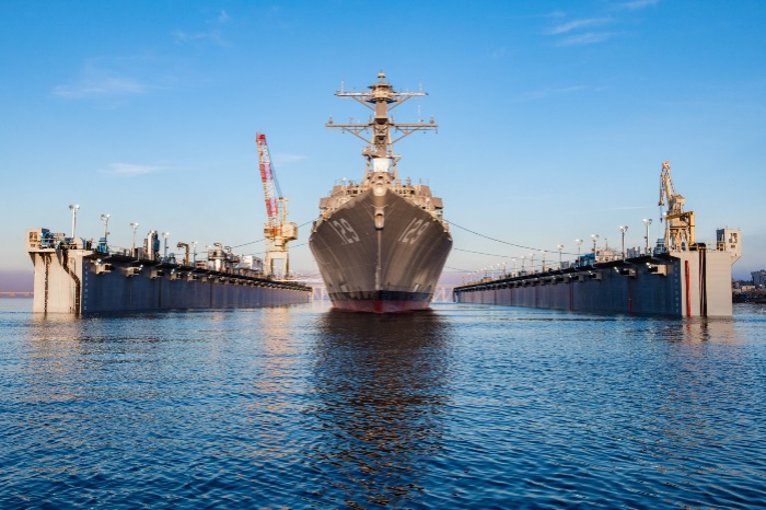 HII’s　Ingalls　Shipbuilding　division　successfully　launches　Jeremiah　Denton　(DDG　129),　the　third　Flight　III　Arleigh　Burke-class　destroyer　to　be　built　at　the　shipyard,　on　March　25,　2025　(Courtesy　of　Ingalls　Shipbuilding)