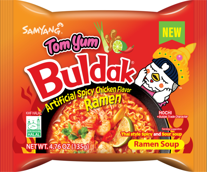 Samyang　Foods　launches　Tom　Yum　Buldak　Ramen,　a　spicy　chicken　flavored　ramen,　in　the　US